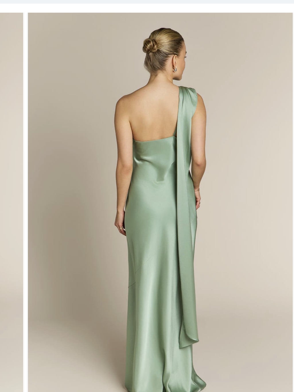 Raye One Shoulder Dress Sage — image 4 of 5